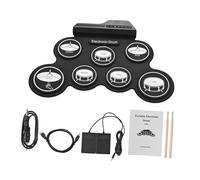 IMIKEYA Portable Electronic Drum Kit Compact Practice Drum Pad Set for Adults Boys and Girls Headphone Jack Includes Metronome