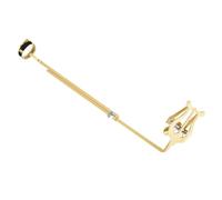 IMIKEYA Portable Flute Flip Folder for Marching Band with Secure Clip and User Friendly Design, Golden Iron Music Lyre Stand Suitable for Live Performances and Practice Sessions