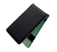 IMIKEYA Portable Golf Scorebook Folds Completely Flat in Black Pu Leather with Paper Pages, Simple and Fashionable Design for Score Keeping on The Course