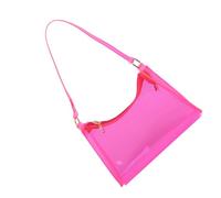 IMIKEYA Portable Made of Sturdy Pvc Material Pink Shoulder Bag Jelly-like Creative Simple Design Not Easy to Wear or Fade and Anti-theft Feature for Work and School