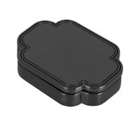 IMIKEYA Portable Mini Solid Perfume Container Metal Slide Top Balm Box Black Travel Perfume Storage Case Refillable for Fragrance and Lip Balm