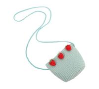 IMIKEYA Portable Straw Shoulder Bag Cute Woven Crossbody Purse for Little Lightweight Handbag for Family Picnics Outdoor Activities Summer Adventures