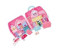 IMIKEYA Portable Two-storey Villa Mold Toy for Boy Girl Light-up Simulation Design Safe Diy Plastic Toy House for Family Role Play Games Birthday Gift for Boy Girl