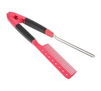 IMIKEYA Professional Hair Straightener Comb Tool for Styling, Foldable Rose Red Hairstyling Straightening Comb Suitable for Women and Travel