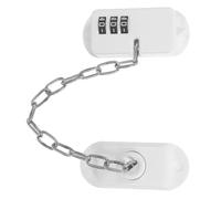 IMIKEYA Proof Door Lock Easy Adhesive Installation with Adjustable Password Chain Product Accessories White Abs Material for Refrigerator Doors and Windows Universal Fit for Kitchens and