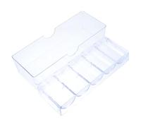 IMIKEYA Ps Poker Chips Container Case with Five Grid Design, Holds 100 Game Chips, Easy Storage and Classified Placement for Poker Or Mahjong Organising