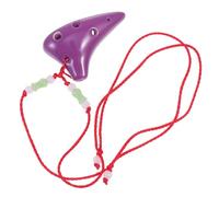 IMIKEYA Purple 6-hole Ocarina Flute Made of Dolomite with Lanyard Easy to Learn Traditional Musical Instrument Portable Mini Classical Ocarina for Music Practice Random Random Color