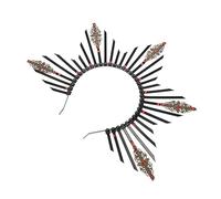 IMIKEYA Radiant Headband Sun Rays Retro Crown Headpiece Black Hair Hoop Gothic Hair Crown for Women Vintage Style Cosplay Accessories