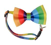 IMIKEYA Rainbow Bow Pet Collar Adjustable for Cats and Dogs for Parties and Outdoor Adventures