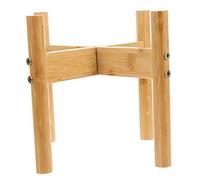 IMIKEYA Raised Pet Food Bowl Stand Stable Bamboo Holder for Dogs and Cats Multi-function Design Detachable and Easy to Clean Promotes Healthy Eating Posture