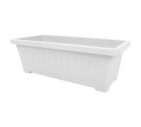 IMIKEYA Rectangular Plastic Windowsill Planter Box with Multiple Drainage Holes and Water Collection Tray for Growing Vegetables and Mature Plants in City Apartments or Garden Balconies,