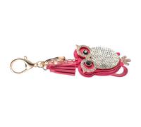 IMIKEYA Red Alloy Owl Keychain Key Holder with Delicate Diamond Decoration, Lovely Backpack Decor and Keychain Decoration for Car Key and Cell Phone Accessories