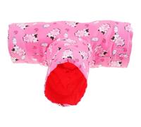 IMIKEYA Red Cloth Guinea Pig Hideout Tunnel for Small Pets, Comfortable Resting Place with No Smell, Suitable for Floor Use, Hamster Hiding Tunnel