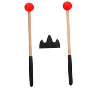 IMIKEYA Red Drum Mallet Set Bracket for Tongue Drum Wooden Xylophone and Handpan Classic Rubber Percussion Sticks for Boys and Girls and Beginners Musical Instrument Accessories