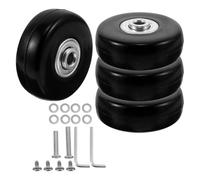 IMIKEYA Replacement Swivel Wheels for Luggage Set Rubber Suitcase Wheels Ball Bearings Repair Kit Includes Washers Wrenches Axle Screws for Travel Suitcases