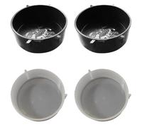 IMIKEYA Reptile Feeding Bowls with Easy to Transfer and Not Easy to Fall Design 4pcs for Lizards round in Cage Accessories for Reptile Feeding