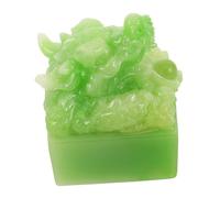IMIKEYA Resin Chinese Statue with Intricate Detailing Regal Imperial Style Desk Decor for Home Office Symbol of Luck and Prosperity Authentic Historical Prop for Film Photography