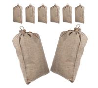 IMIKEYA Reusable Burlap Vegetable Storage Bags Tear-Resistant 8pcs with Drawstring, Sturdy Root Vegetable Holders for Sorting Small Objects for Home and Outdoor Use