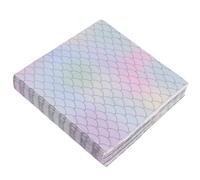 IMIKEYA Reusable Mermaid Napkins Party Paper Towels 50 Sheets with Good Absorbent Ability , Synthetic Material and Fashionable Design under The Sea for Banquet Table Setting