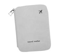 IMIKEYA RFID Passport Holder Travel Wallet with Zipper Secure and Multiple Compartments, Sturdy Pu Leather Organizer for International Trips and Family Travel, Sleek Minimalist Design,