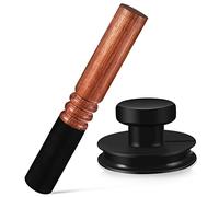 IMIKEYA Rubber Sucker Tool with Leather Wrapped Stick for Buddha Sound Bowl Lifting Handle Protects Bowl from Damage and Is Not Easy to Deform Healing and Meditation