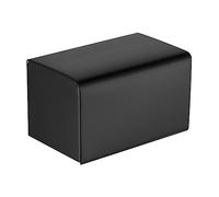 IMIKEYA Rust Black Stainless Steel Wall Tissue Box Holder with Dual Outlets Storage Rack for Toilet Paper Capacity Square Design for Home and Hotel Bathrooms