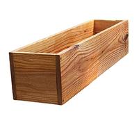 IMIKEYA Rustic Wood Planter Box for Outdoor Balcony Gardening, Carbonized Anti-corrosion Wooden Flower Trough 30x9.5x7cm, Succulent Pot Suitable for Window Sill and Vegetable Planting