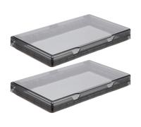 IMIKEYA Self-Adhesive Outlet Cover 2pcs Black Plastic Splash-Proof Wall Protector for Bathroom and Home Double Positions