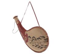 IMIKEYA Sheep Gallbladder Wine Pot Flask Leather Decorative Bota Bag for Wine Portable