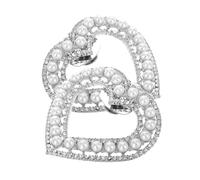 IMIKEYA Shoe Buckle Jewelry Rhinestone Heart Shoe Clip Detachable Pearl Charms for Bridal High Heels Woman Girl Decorative Accessories