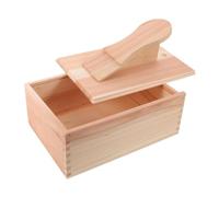 IMIKEYA Shoe Care Organizer Box Wooden Storage Box with Compartments and Wide Opening Design, Space-saving Valet for Shoe Brushes and Polishes, Suitable for Home and Office Use, Size