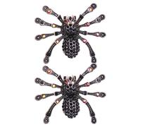 IMIKEYA Shoe Clips Elegant and Shiny Alloy Spider 1 Pair Black Reusable Shoe Jewelry Clips Providing Secure Fit for Pumps and Heels for Christmas and Anniversary Decorations