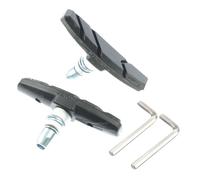 IMIKEYA Silent Pads for Road Bikes Dual Compound No-skid Rubber Brake Blocks with Removable Screws Anti-gas Brackets and Rim-matching Curved Design for Enhanced Stopping Power