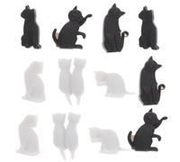 IMIKEYA Silicone Cat Shaped Wine Glass Markers 12pcs Creative Drink Identifiers with Flexible Design for Quickly Locating Your Drink at Home Parties Random Color