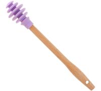 IMIKEYA Silicone Honey Dipper Sticks with Wood Handle for and Syrup Stirring, Sturdy Stirrer Suitable for Party Favors and Wedding for Bakers and Beekeepers Random Color