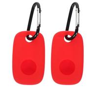 IMIKEYA Silicone Tracker Case 2Pcs with Comprehensive Protection Lightweight Anti-Fall Sleeve Compatible for Tile Pro 2022 for Travel Red