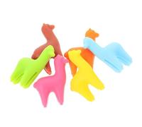 IMIKEYA Silicone Wine Glass Markers Unique Drink Tags with Creative Animal Shapes 6pcs for Easy Glass Identification for Housewarming and Party Decoration