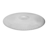 IMIKEYA Silver Alloy Low Volume Crash Cymbal for Drum Kit Replacement Part with Noise Reduction Feature, 14 Inch Mute Cymbal Accessory for Drum Set Practice