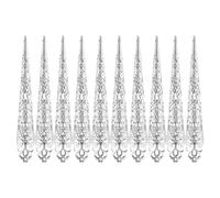 IMIKEYA Silver Iron Finger Nail Covers Creative Role Play Accessories 10pcs Nail Decoration for Halloween Parties and Masquerade Scary Props