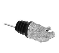 IMIKEYA Silver Tiger Head Wine Pourer Spout Decorative Animal Bottle Stopper for Wine Aeration and Preservation Elegant Replacement Plug for Parties and Special Occasions