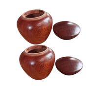 IMIKEYA Small Keepsake Urns for Human Ashes 2pcs Mini Cremation Urns Handcrafted Rosewood Portable Memorial Ash Containers