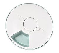 IMIKEYA Smart Timed Automatic Pet Feeder with 6 Compartments, Detachable Green and White Feeding Bowl, Adjustable Portion Control for Cats and Dogs, Suitable for Scheduled Pet Feeding