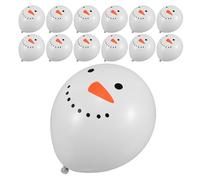 IMIKEYA Snowman Visually Decorations White Balloons Christmas Party 50pcs Rubber Latex Material Appealing and Easy to Use for Winter Xmas Celebrations Supplies