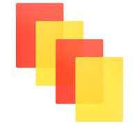 IMIKEYA Soccer Referee Game Cards Plastic Cards Red and Yellow with Rounded Edges 4pcs Extra Large Double-Sided and Comfortable Grip, Resists Deformation for Outdoor Events and School