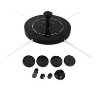 IMIKEYA Solar Powered Floating Fountain Pump with 7 LED Colourful Lights, 1800mah Capacity and 240l/ Rate, for Garden Decoration and Outdoor Water Features, Random Color