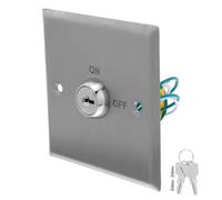 IMIKEYA Stainless Steel Key Switch, Emergency Door Release Key Switch for Security Gate, Door Release Mechanism, Silver, Weatherproof, Rapid Emergency Access, Outdoor and Industrial