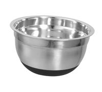 IMIKEYA Stainless Steel Mixing Bowl with Black Silicone Non-Slip Base Capacity Vegetable Washing Basin Thickened Kitchen Salad and Dough Prep Bowl for Household Cooking and Baking