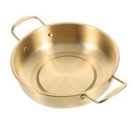 IMIKEYA Stainless Steel Noodle Pot Double Handle Soup Pot for Ramen and Seafood Portable Overflow for Camping Picnic Outdoor Cooking