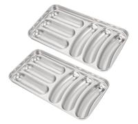 IMIKEYA Stainless Steel Sausage Mold Rectangular Style Kitchen Baking Mold for Making Vegan Sausages and Hot Dogs with Bottom and Cover