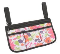 IMIKEYA Sturdy Oxford Cloth Wheelchair Armrest Hanging Bag with 3 Pockets, Storage Side Pannier Bag for Wheelchair and Scooter, for Organising Essentials During Daily Use